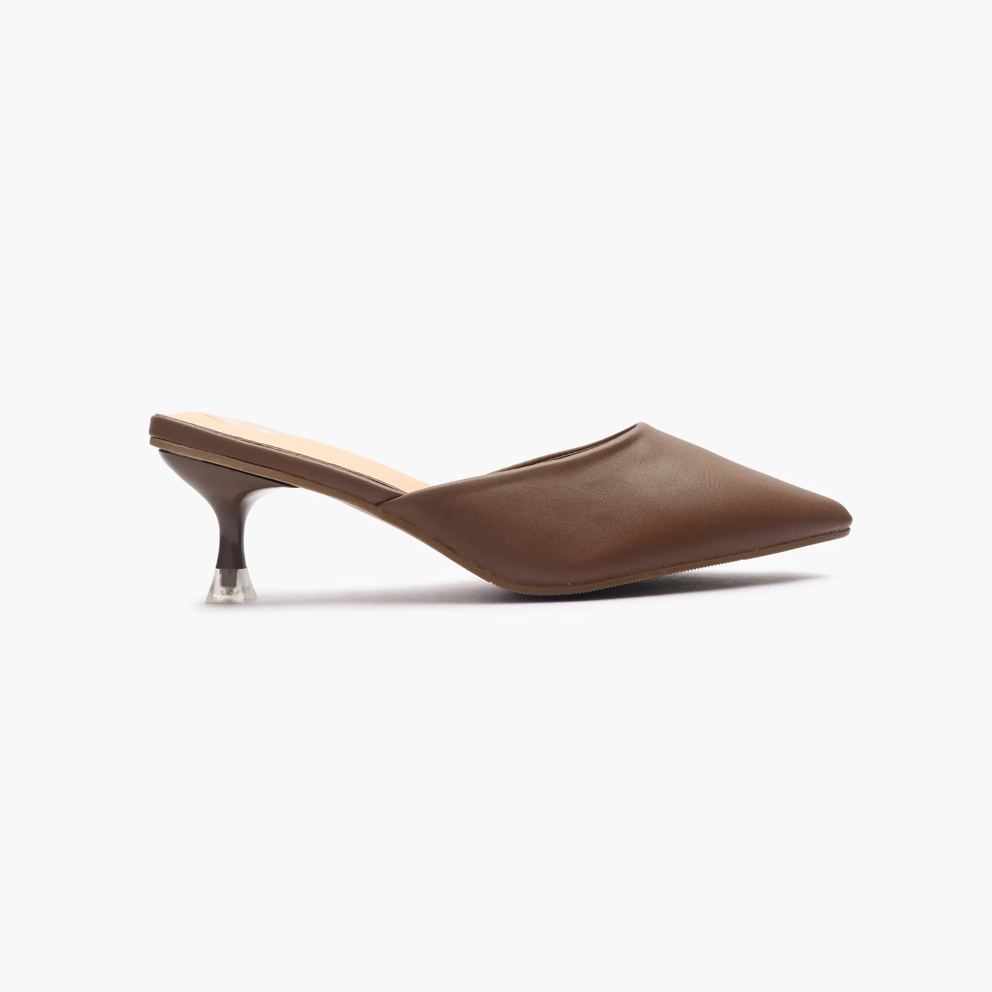 Sculptural Heel Mules