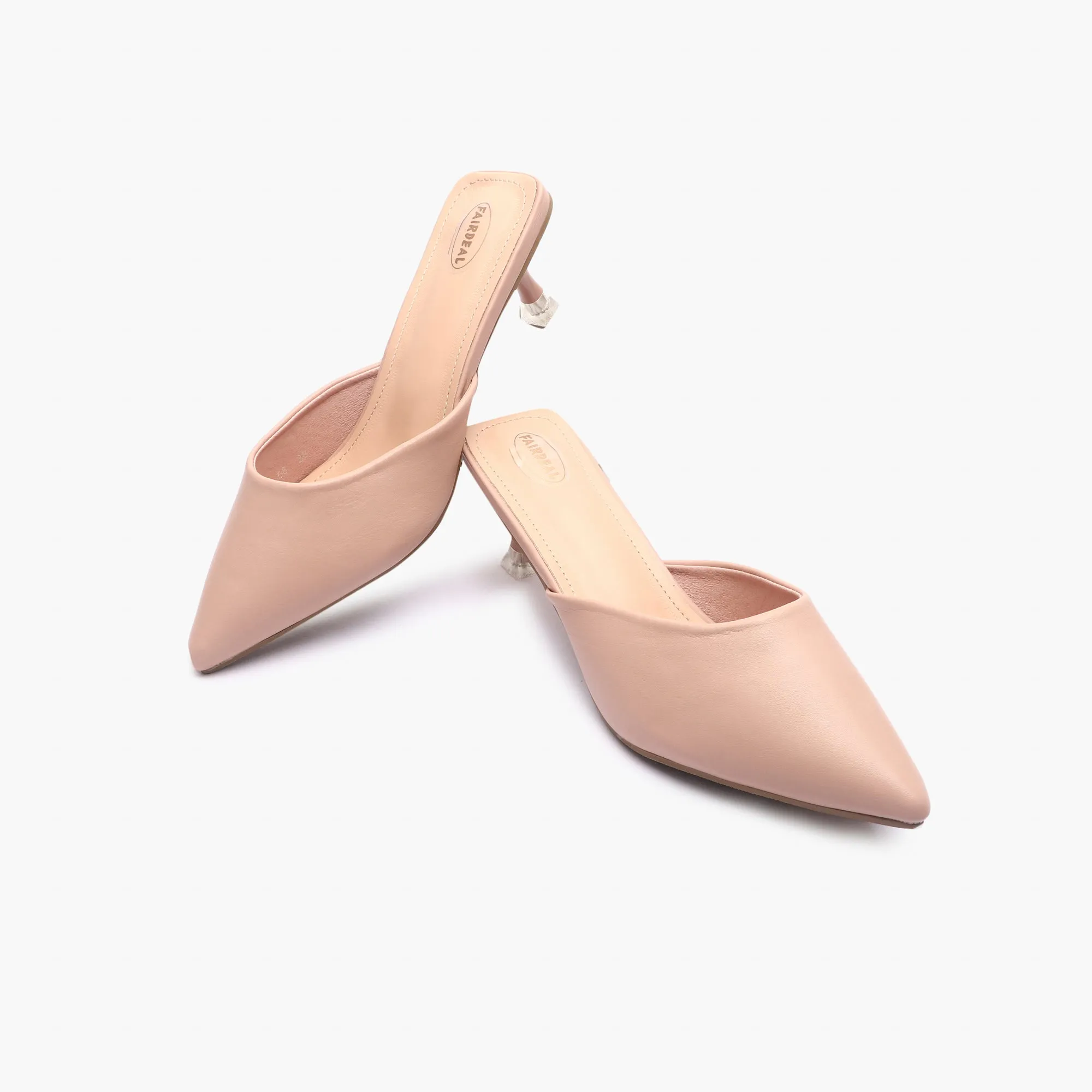 Sculptural Heel Mules