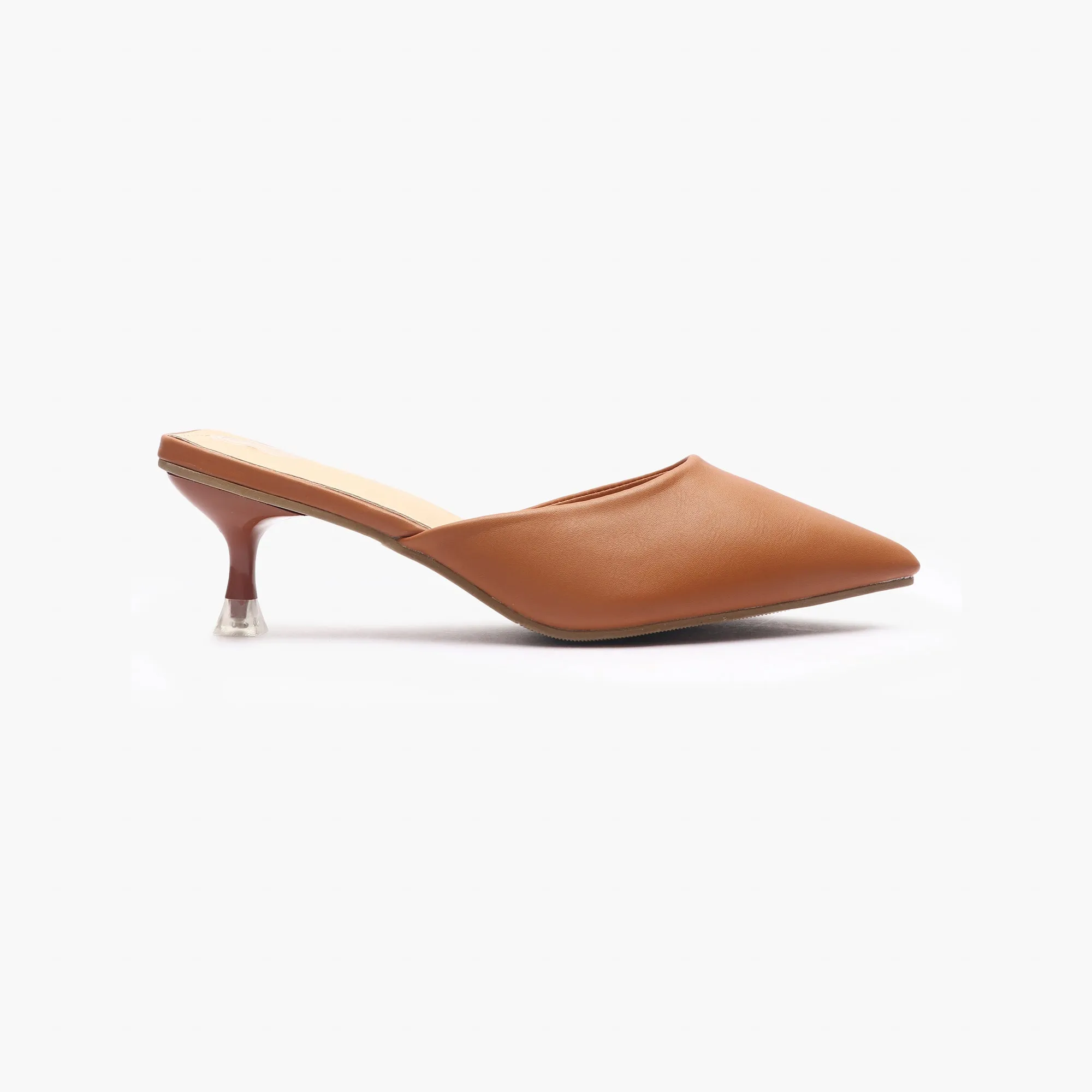 Sculptural Heel Mules