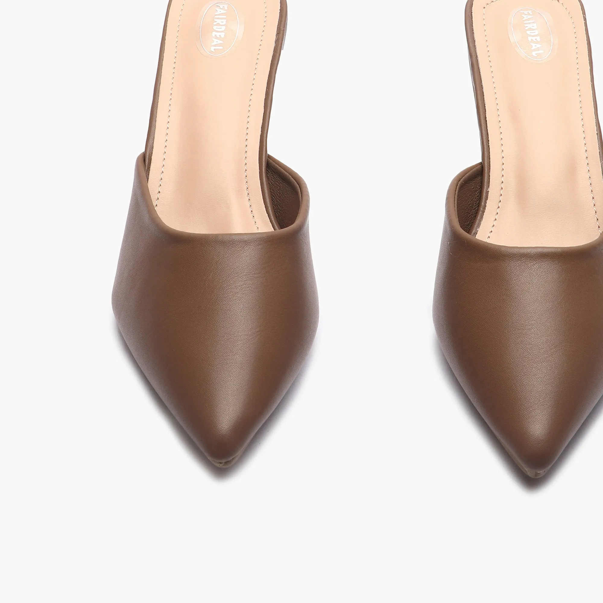 Sculptural Heel Mules