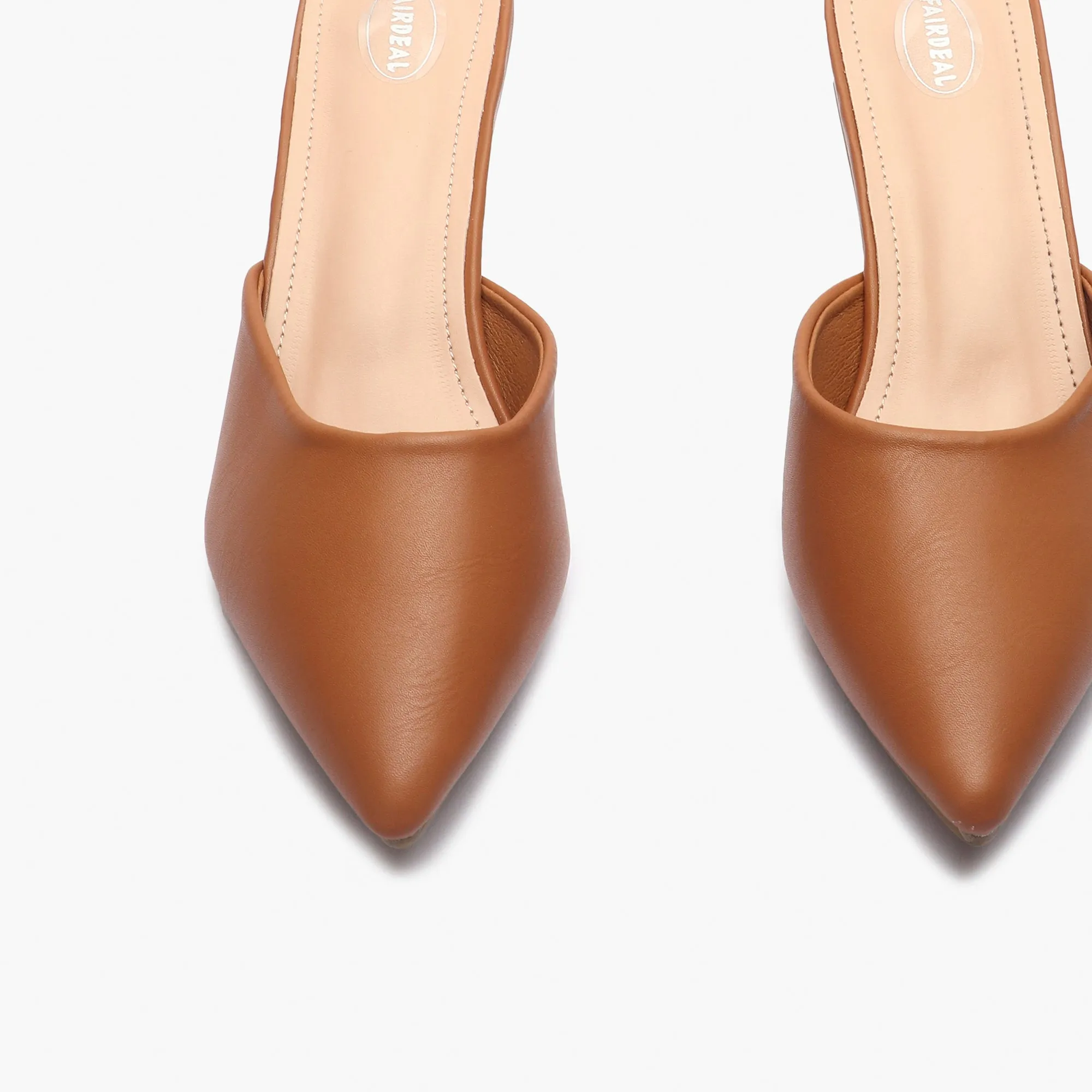 Sculptural Heel Mules