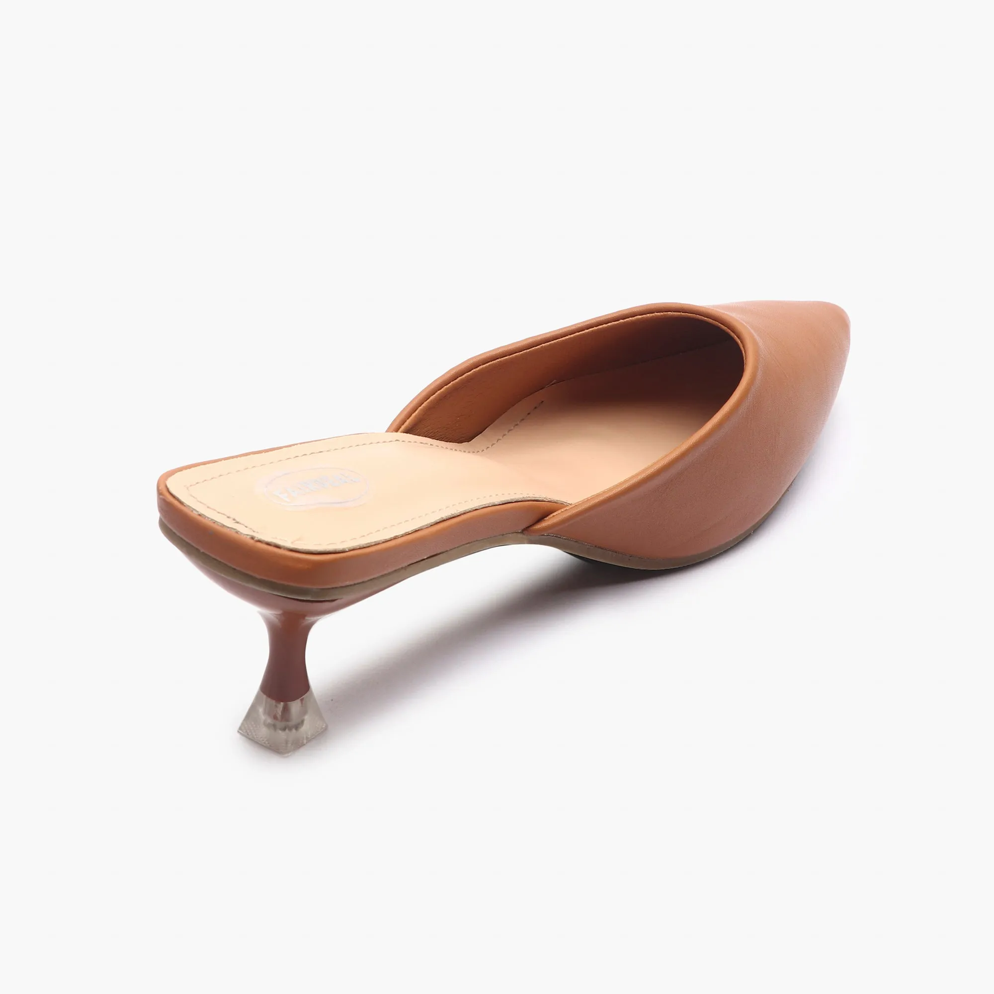 Sculptural Heel Mules
