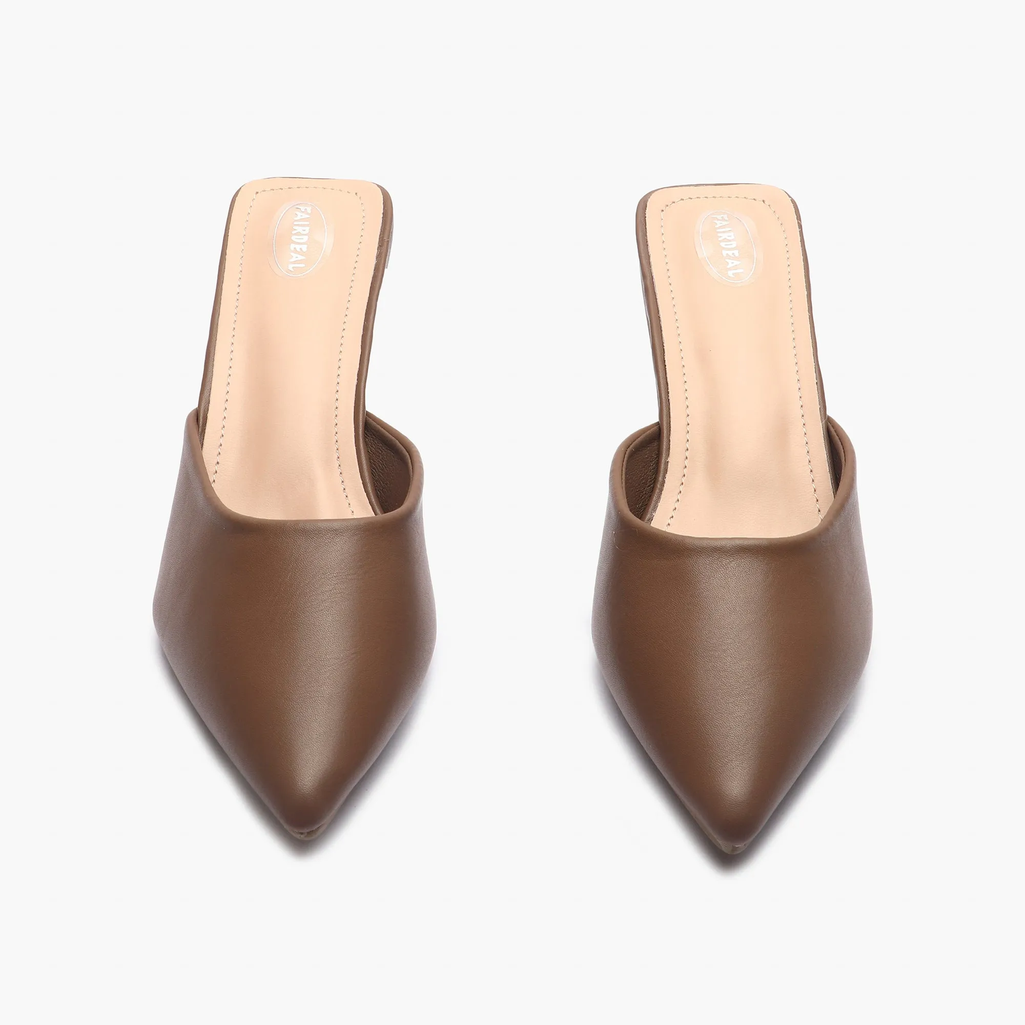Sculptural Heel Mules