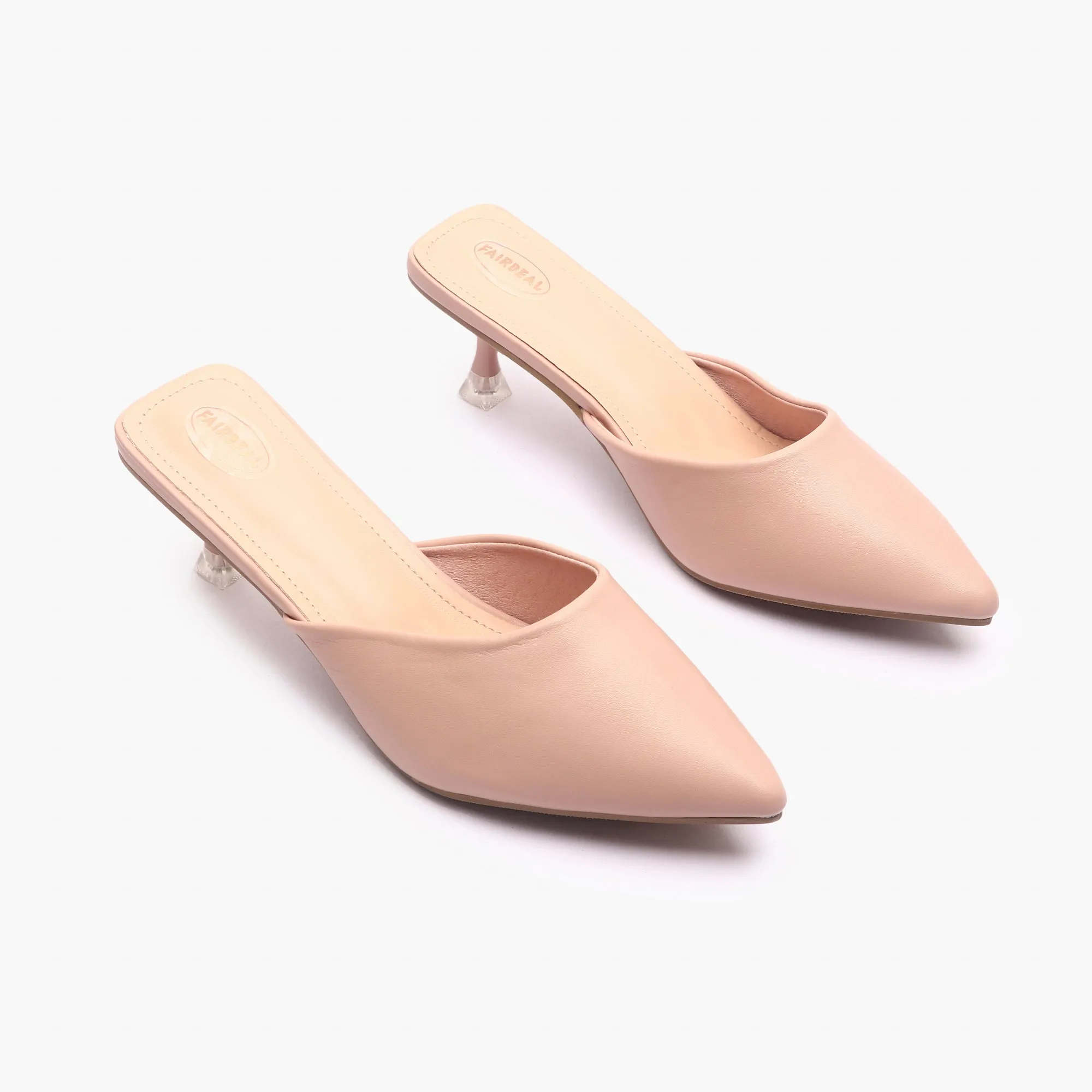 Sculptural Heel Mules