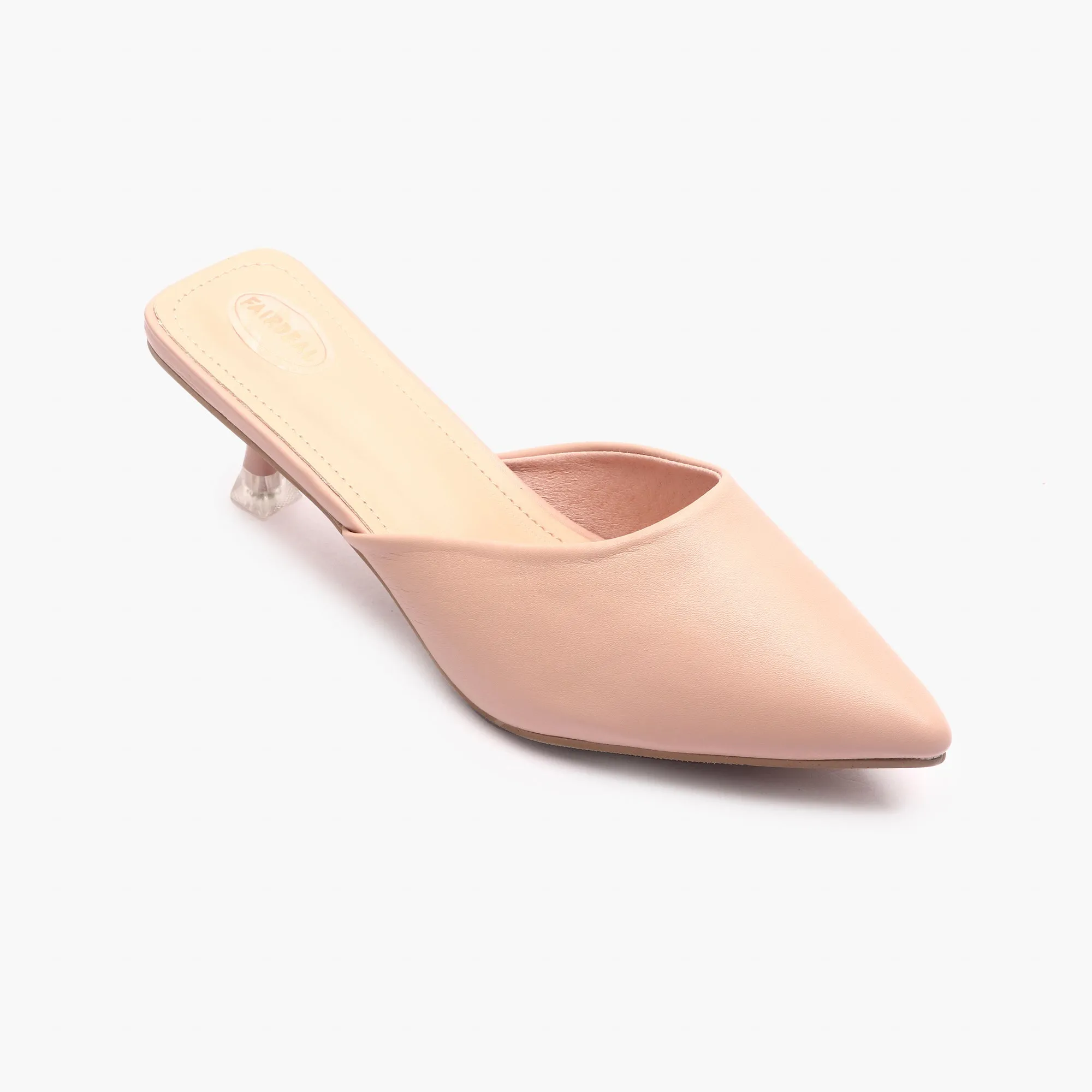 Sculptural Heel Mules