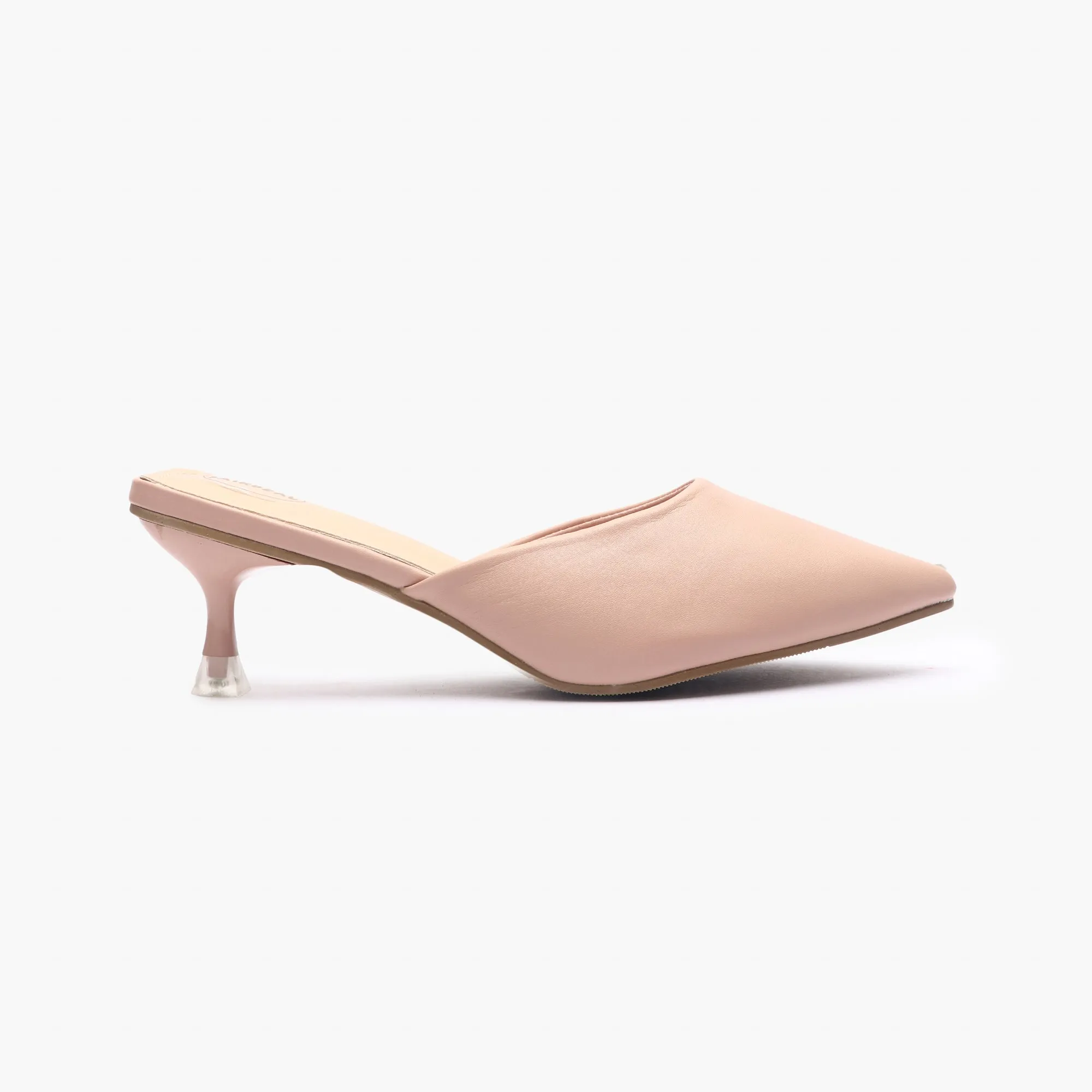 Sculptural Heel Mules