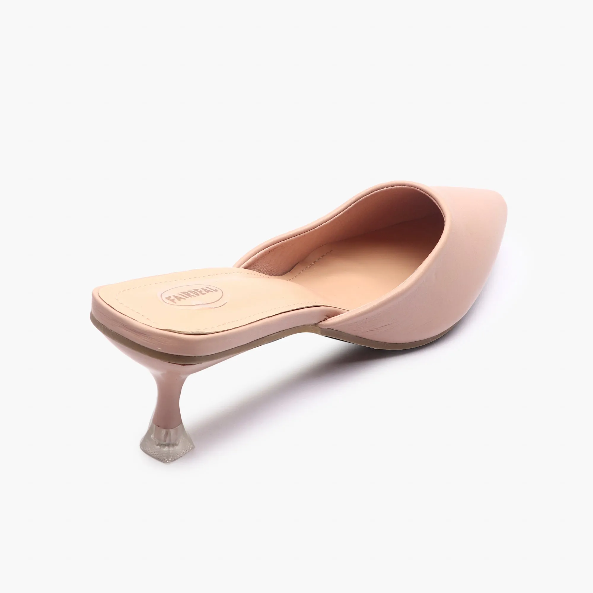 Sculptural Heel Mules