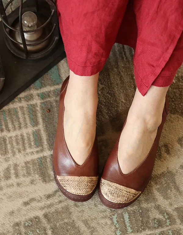 Sheepskin Comfortable Handmade Retro Flat Shoes