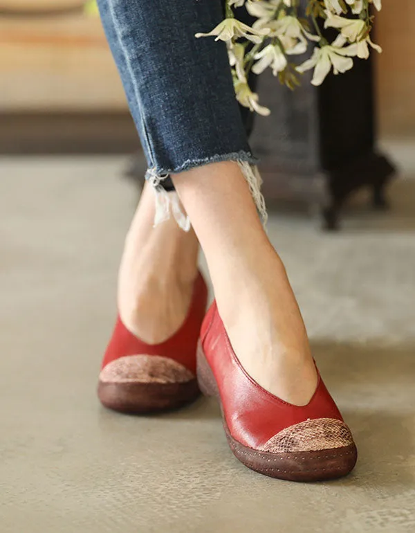 Sheepskin Comfortable Handmade Retro Flat Shoes