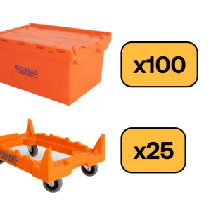 Standard Crates - 100 Crates & 25 Dollies