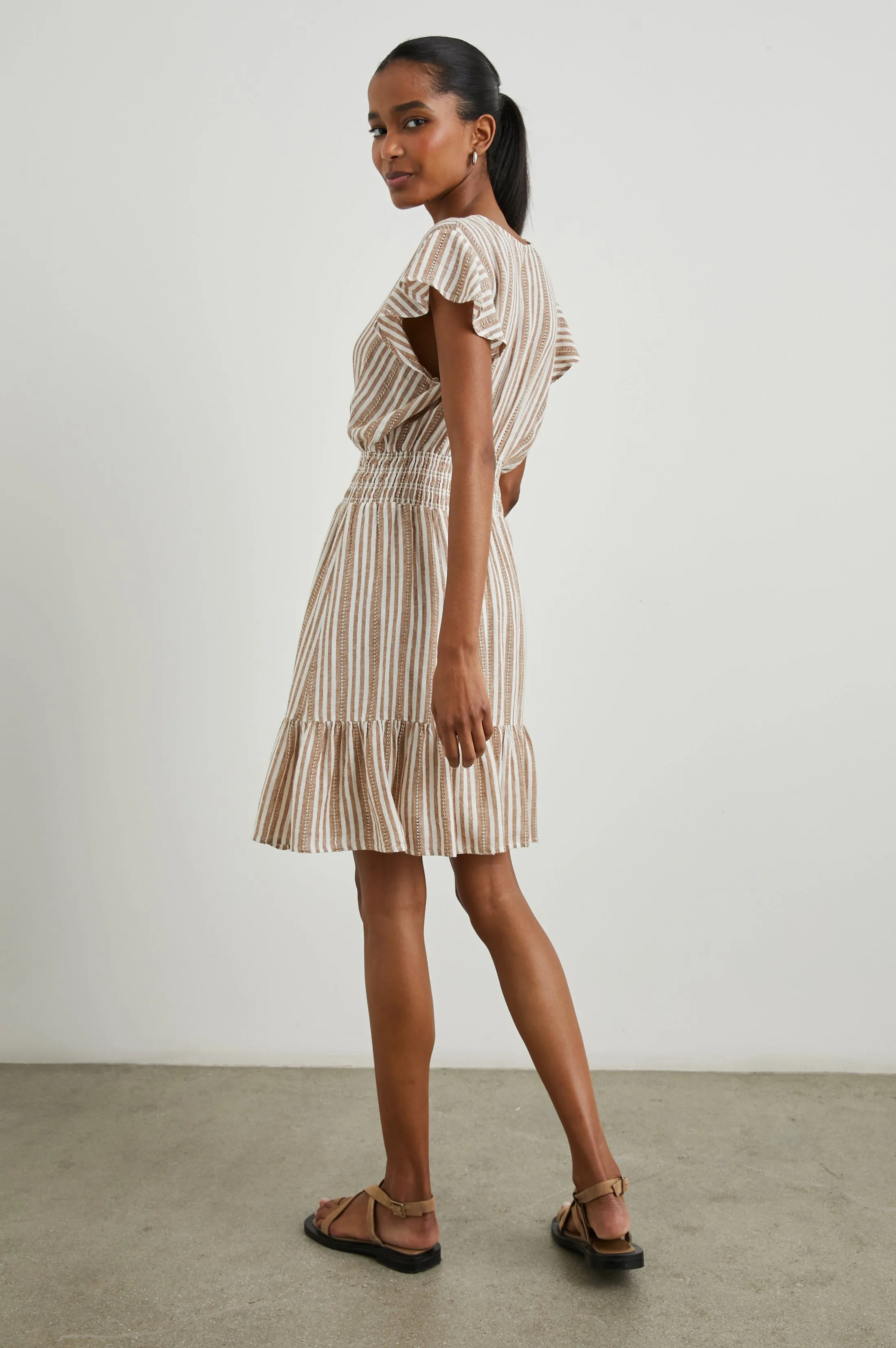 TARA DRESS - PALO SANTO STRIPE