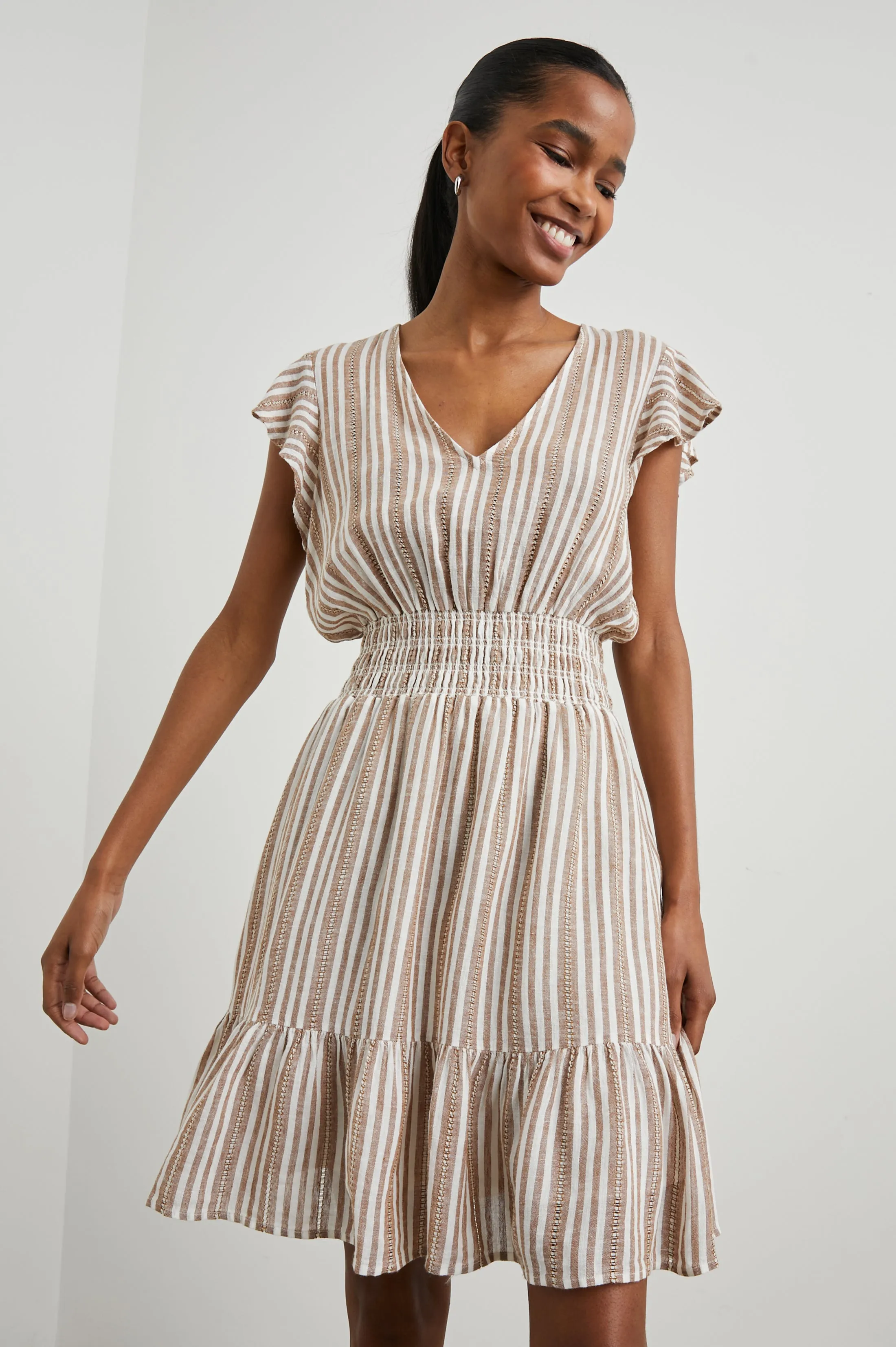 TARA DRESS - PALO SANTO STRIPE