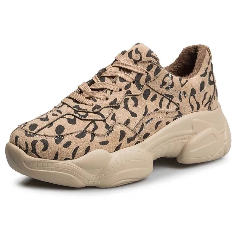 Women's Leopard Print Daddy Shoes