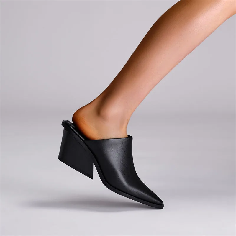 Zori Block Heel Mules